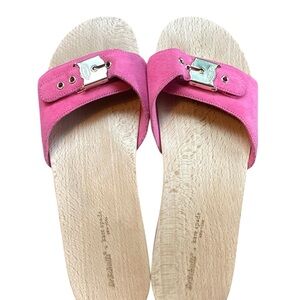 Dr Scholls x Kate Spade Wooden Sandal Slides Pink